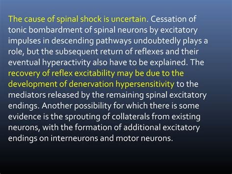 Spinal shock Physiology