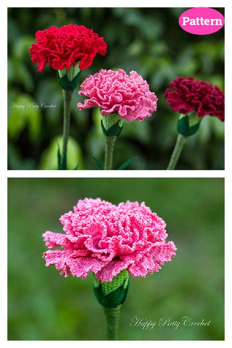 9 Crochet Carnation Flower Patterns For Mother S Day Page 2 Of 2