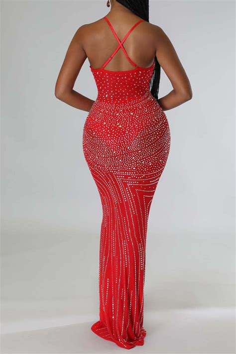 Blue Sexy Solid Hollowed Out Patchwork Hot Drill Asymmetrical Collar Evening Dress Dresses