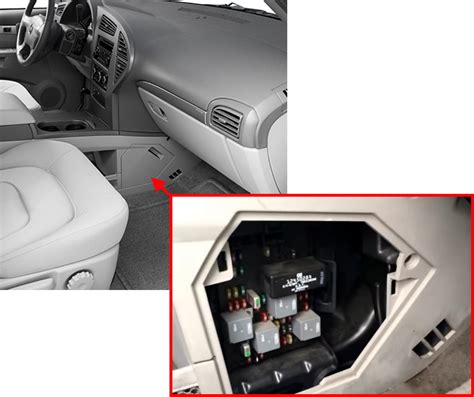 Fuse Box Diagram Buick Rendezvous And Relay With Assignment And Location