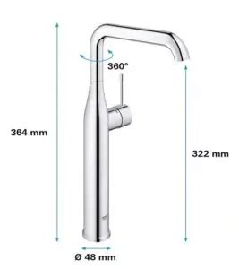 Grohe Essence Basin Mixer XL Size Chrome 32901001 4umart Shop