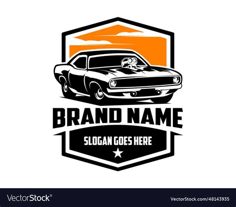 1970 Dodge Charger Car Isolated Royalty Free Vector Image