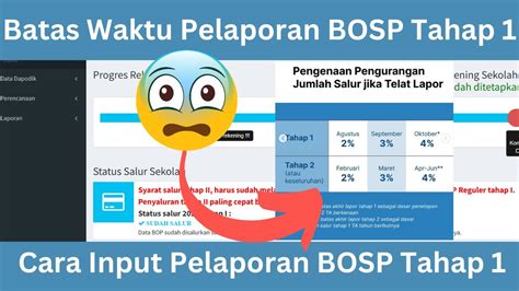 Batas Waktu Pelaporan Bosp Tahap Dan Cara Input Pelaporan Bop Tahap