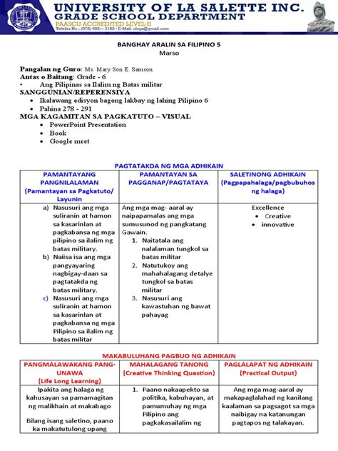 Ang Pilipinas Sa Ilalim Ng Batas Militar Demo Pdf
