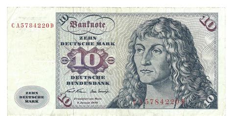 Deutsche Mark Banknote Ro A Deutsche Bundesbank Geldschein