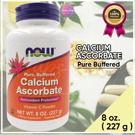 Now Foods Pure Buffered Calcium Ascorbate Vitamin C Powder 8 oz 227 g ...