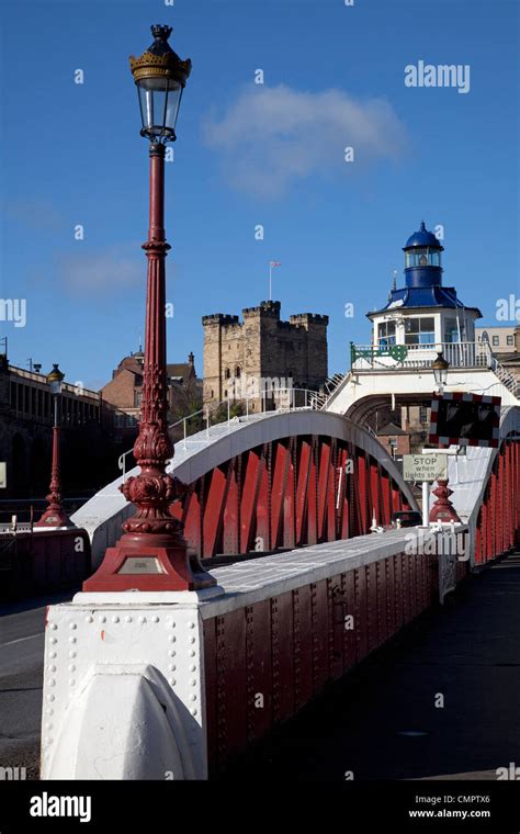 Swing Bridge And Castle Newcastle Upon Tyne Stock Photo Alamy