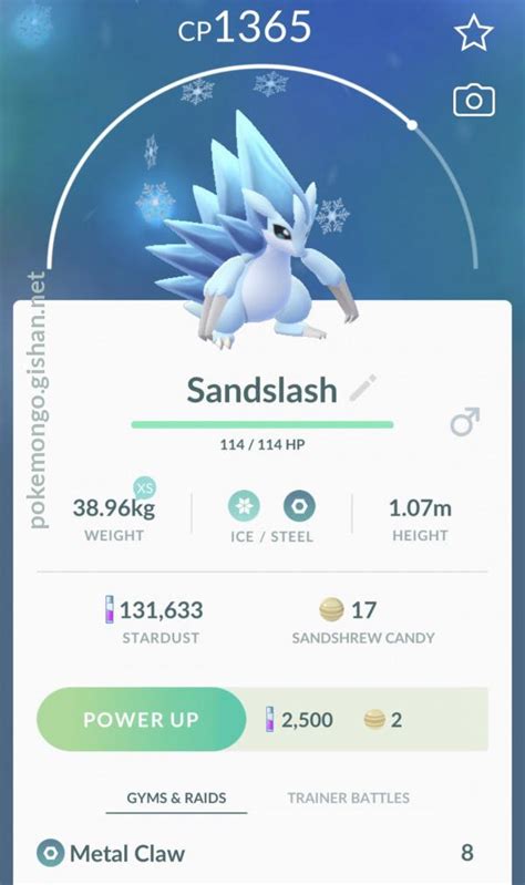 Alolan Sandslash Pokemon Go