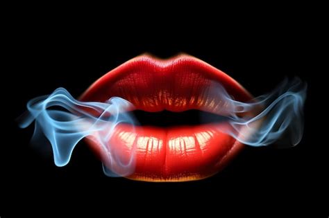 Red Lips Smoke Wallpaper