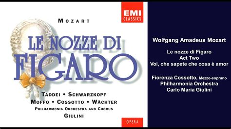 Wolfgang Amadeus Mozart Le Nozze Di Figaro Act Two Voi Che Sapete