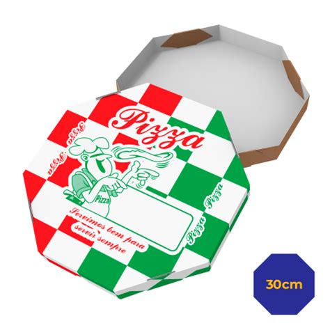 Caixa de Pizza 30cm Estampa Padrão Fábrica da Embalagem