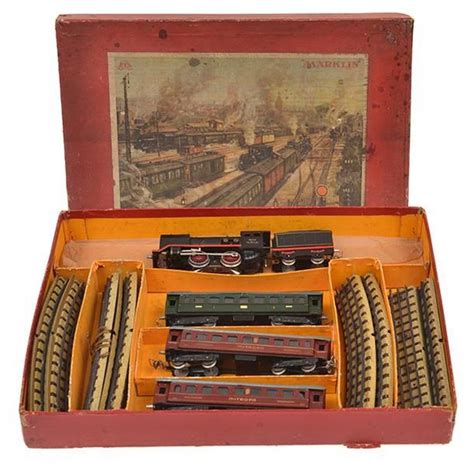 Pre War Marklin Train Set With Carriages And Tracks Railway Trains