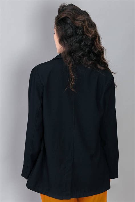 Blazer Preto Nina Oversized Marina Gabriella Roupas Femininas Loja