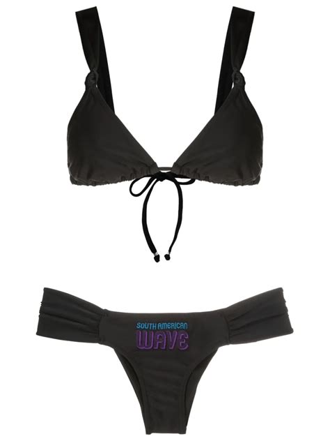Amir Slama X New Era South American Wave Bikini In Black ModeSens