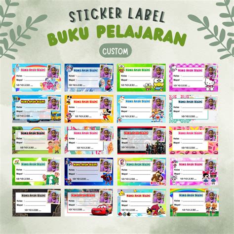 Jual Isi 40 Stiker Mapel Label Buku Pelajaran Sekolah Stiker Mata