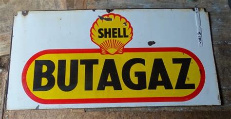 Oud Emaillen Bord Emaille Reclamebord Shell Brocante De Vreemde Eend