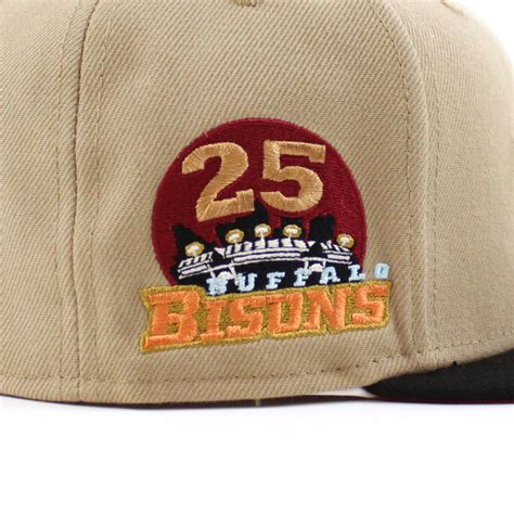 BUFFALO BISONS BISONS 25 Patch New Era 59Fifty Fitted Hat (CAMEL BLACK ...