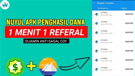 Cara Nuyul Aplikasi Penghasil Saldo Dana Tercepat Menit