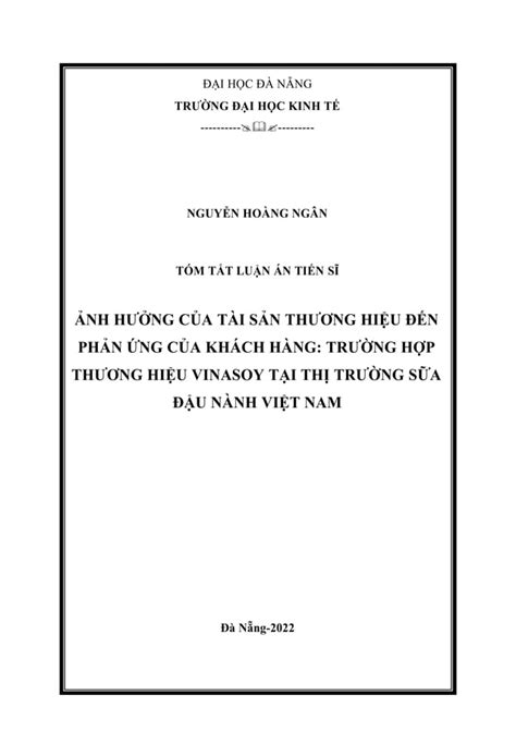 Ảnh hưởng của tài sản thương hiệu đến phản ứng của khách hàng Trường