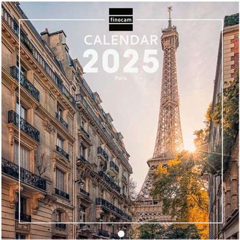 Calendario De Pared Finocam Paris 2025 18X19 Cm Lumen