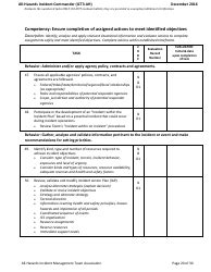 Washington Task Book For The Position Of Type 3 All Hazards Incident