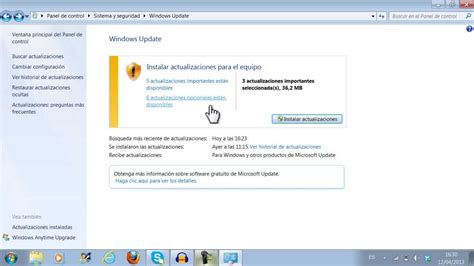 Como Configurar Las Actualizaciones En Windows 7 YouTube