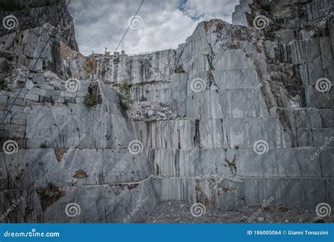 A White Marble Quarry In Apuan Alps Carrara Italy Stock Photo Image