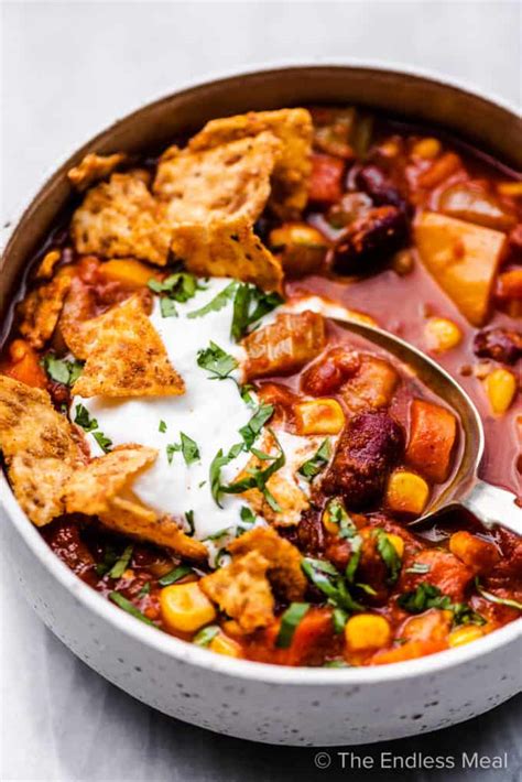 Easy Vegetarian Chili Recipe Vegan Chili The Endless Meal®