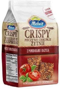 Melvit Crispy Pieczywo Chrupkie Ytnie Z Pomidorami I Bazyli G