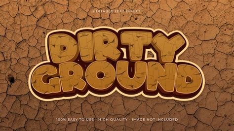 Premium Vector Dirty Ground Editable Text Effect