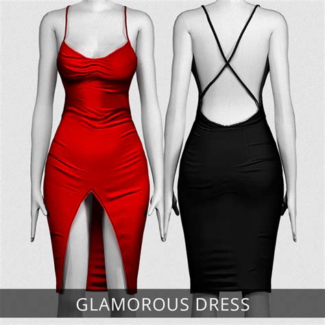 Glamorous Dress ICONIC On Patreon Sims 4 Dresses Sims 4 Sims 4