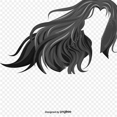 Combing Hair Clipart Black And White Flower