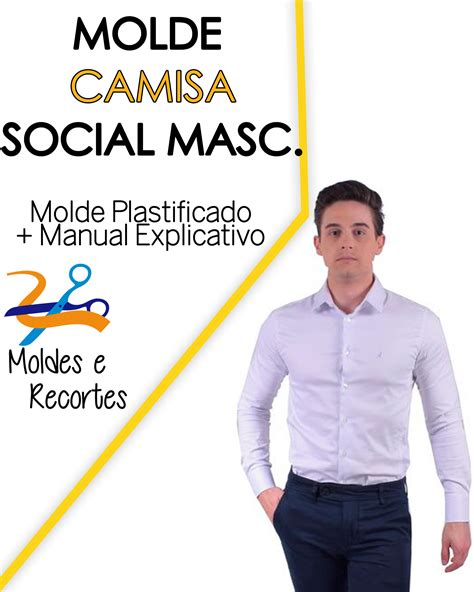 Molde Camisa Social Masculina Manga Longa Modelagem Digital Ilustrei