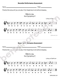 Recorder Assessments Beth S Notes