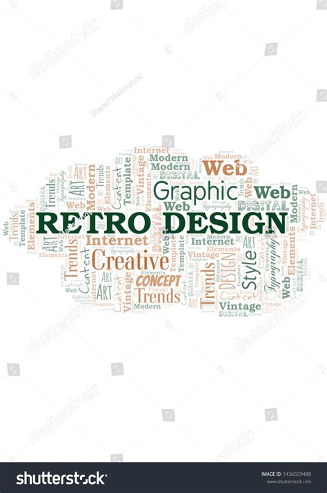 Retro Design Word Cloud Wordcloud Made With Royalty Free Stock