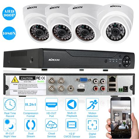 KKmoon AHD 1080N CCTV System DVR With 4CH 960P AHD IR Motion Detection