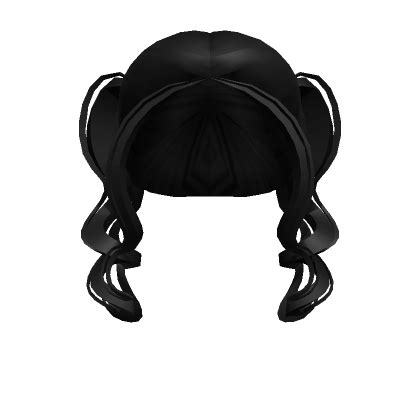 cutesy curly pigtails in black 𝜗𝜚 Roblox Item Rolimon s