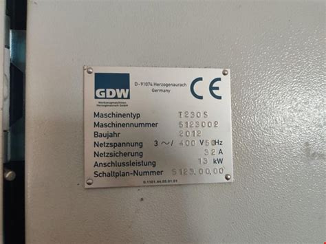 Gdw T 230s Plusline Lz Drehmaschine Gebraucht Kaufen Auction Premium