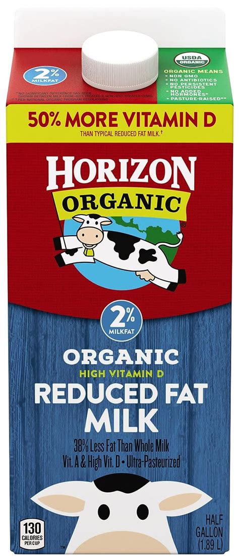 Horizon Organic Milk Reduced Fat Ultra Pasteurized Half Gallon