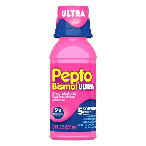 Pepto Bismol Ultra Liquid Upset Stomach Diarrhea Relief Over The