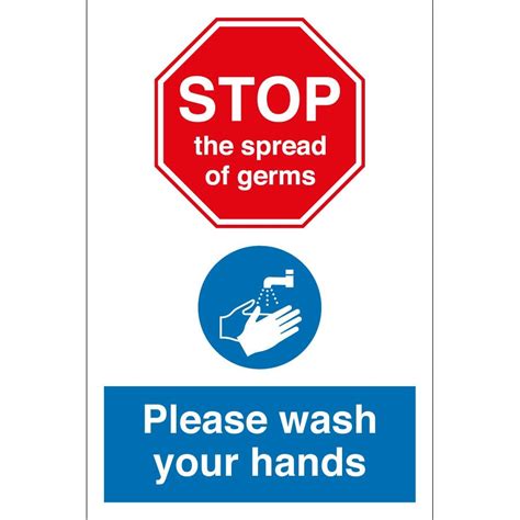 Stop The Spread Of Germs Wash Your Hands Signs From Key Signs Uk