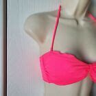 Victoria S Secret Bandeau Ruffle Halter Bikini Top Hot Pink Size M Ebay