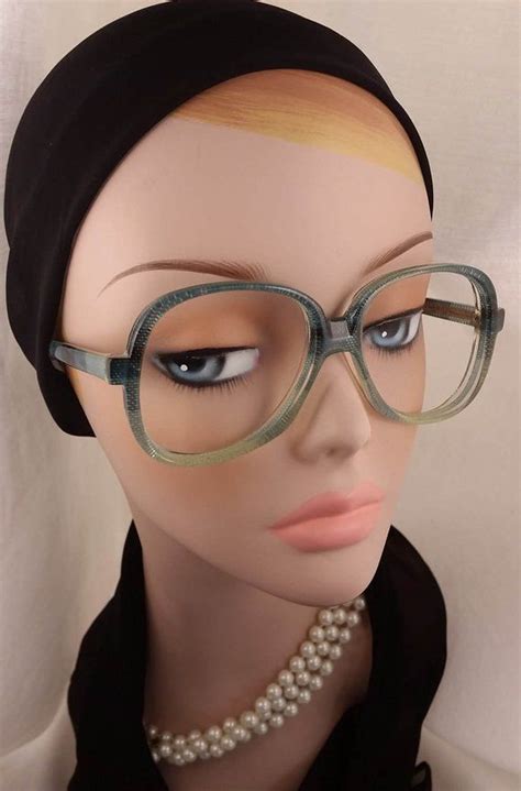 Vintage Eyeglass Frame Made In Austria Blue And Green Scarf Etsy Vintage Eyeglasses Frames