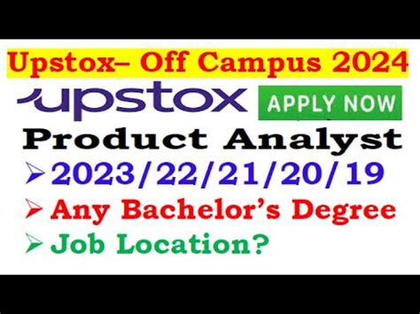 Upstox Is Hiring Batch Job Location Required