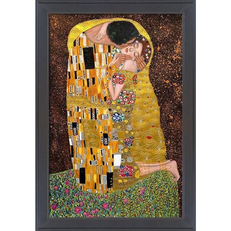 LA PASTICHE The Kiss Luxury Line By Gustav Klimt Gallery Black Framed