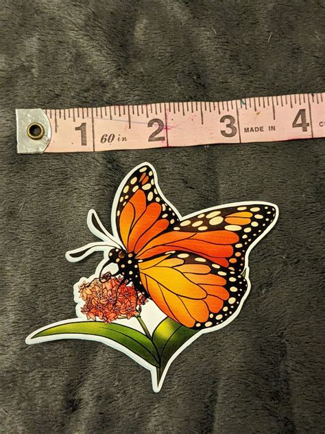 Monarch Butterfly Vinyl Sticker Etsy