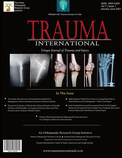 Trauma International January June 2021 Vol 7 Issue 1 Trauma