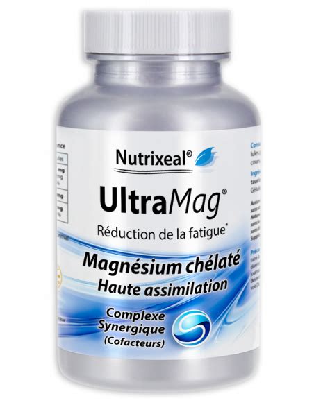 UltraMag magnésium chelaté taurine vitamine B6 Nutrixeal