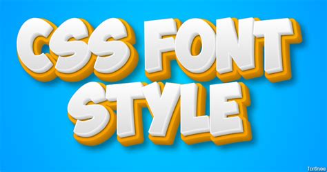 Css Font Style Text Effect And Logo Design Font