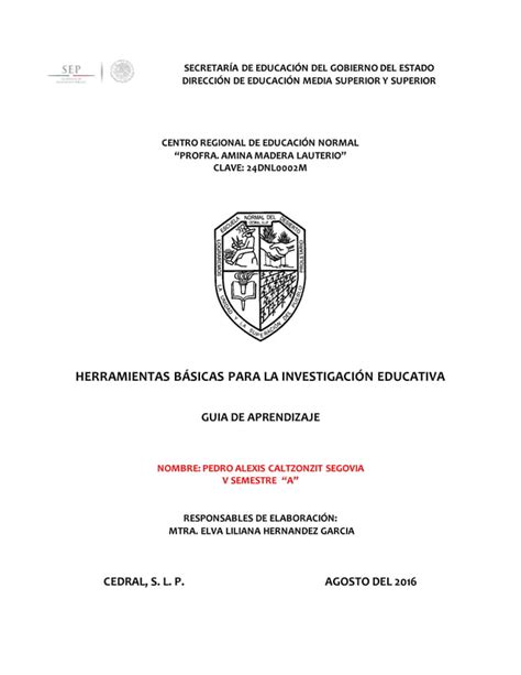 Gu A De Herramientas B Sicas Para La Investigaci N Educativa